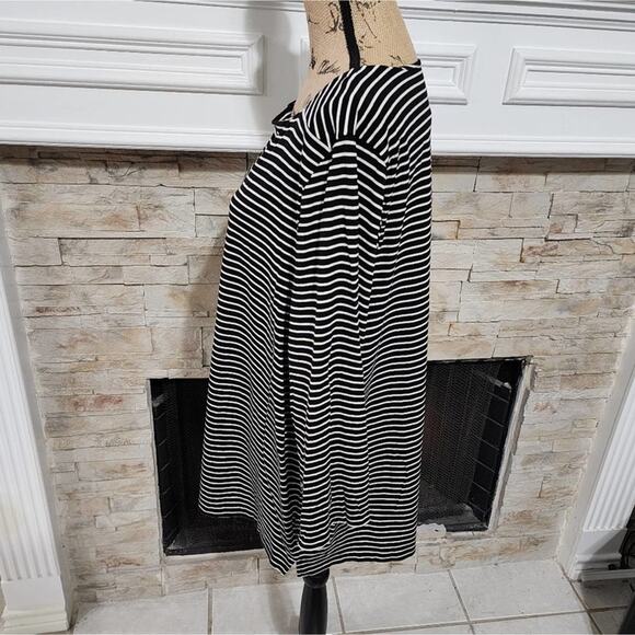 Talbots black and white striped boat neck 3/4 sleeve super soft shirt plus sz 3X - Picture 2 of 5